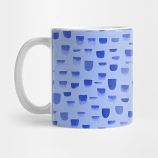 Blue Handmade Brush Strokes Mug